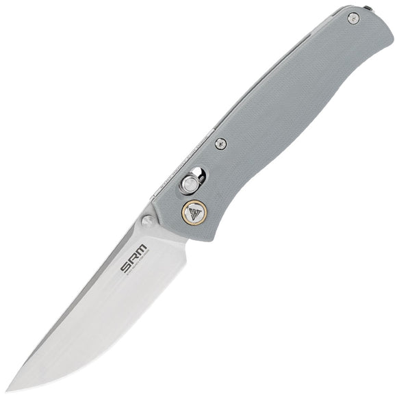 SRM Knives 255L-GK2 Ambi Lock Gray G10 Folding 10Cr15CoMoV Pocket Knife 255LGK2