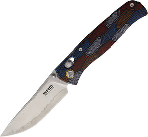 SRM Knives 255L-GQ2 Ambi Lock Multi-Color G10 Folding 140Cr Pocket Knife 255LGQ2