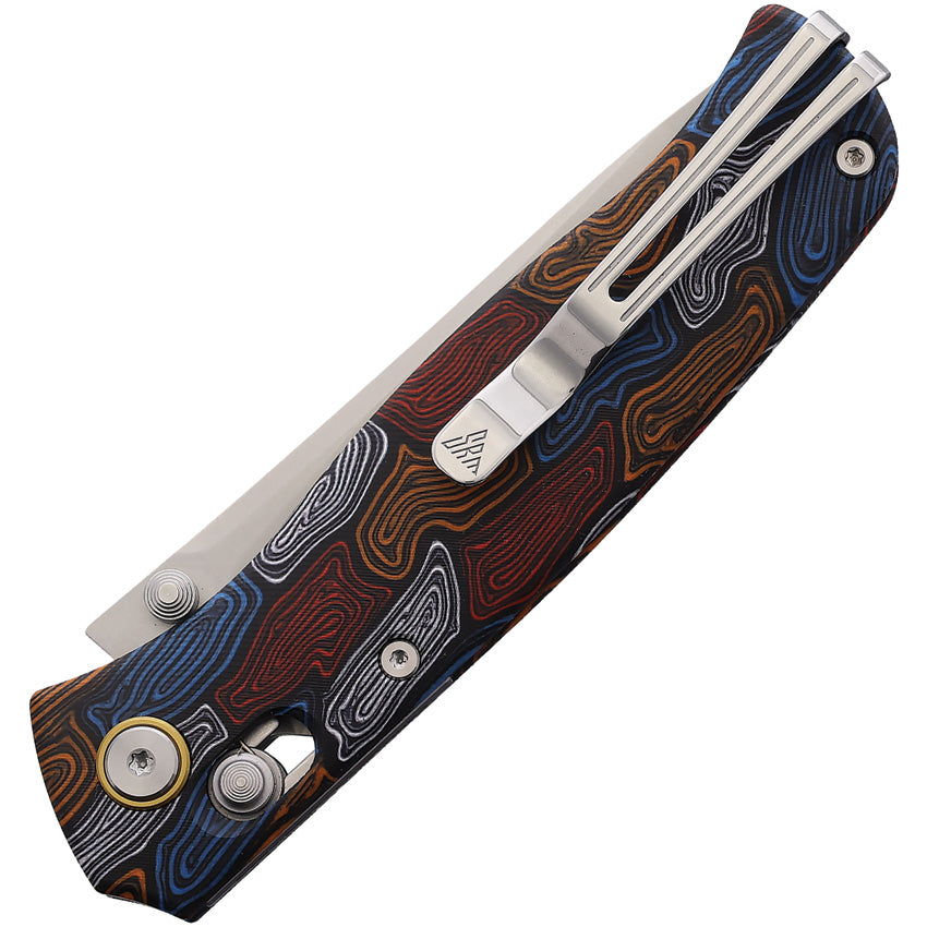 SRM Knives 255L-GQ2 Ambi Lock Multi-Color G10 Folding 140Cr