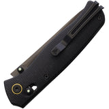 SRM Knives Medal 255L-MB2 Black Micarta Folding 140Cr Pocket Knife 255LMB2