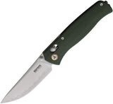 SRM Knives Medal 255L-MG3 Green Micarta Folding 140Cr Pocket Knife 255LMG3