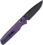 SRM Knives 258L-GN Ambi Lock Purple G10 Folding D2 Steel Pocket Knife 258LGN