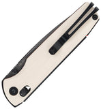 SRM Knives Terrier 258L-GT2 Ambi Lock White G10 Folding 140Cr Pocket Knife 258LGT2