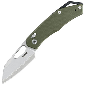 SRM Knives Cub 261M-GP2 Ambi Lock Green G10 Folding 140Cr Pocket Knife 261MGP2
