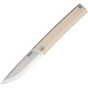 SRM Knives 401L Linerlock White G10 Folding 10Cr15CoMoV Pocket Knife 401LGT