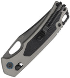 SRM Knives Retriever 9203-AK2 Ambi Lock Gray Aluminum & G10 Folding 140Cr Pocket Knife 9203AK2