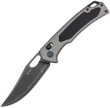 SRM Knives Retriever 9203-AK2 Ambi Lock Gray Aluminum & G10 Folding 140Cr Pocket Knife 9203AK2