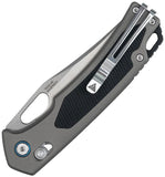 SRM Knives Retriever 9203-AK Ambi Lock Gray Aluminum & G10 Folding 140Cr Pocket Knife 9203AK