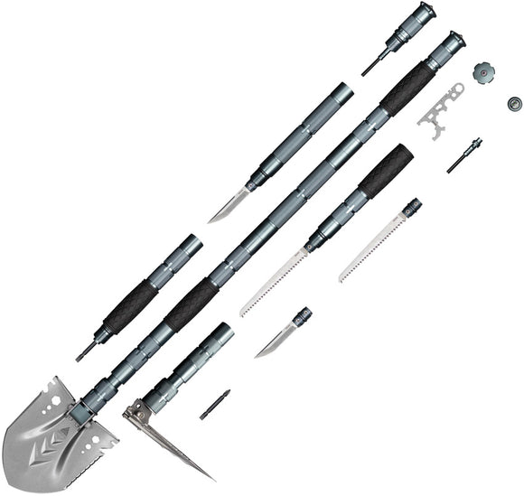 SRM Knives Multi-Purpose Gray Aluminum 3Cr13 Stainless Shovel TFS013