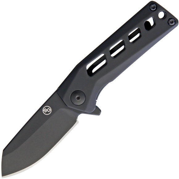 StatGear Slinger Framelock D2 Black Folding Pocket Knife 112BLK