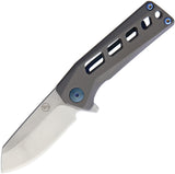 StatGear Slinger Framelock D2 Stonewash / Gray Folding Pocket Knife 112GRY