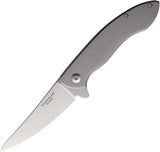 Studio Blade Rambler Framelock Gray Titanium Folding Elmax Pocket Knife D001