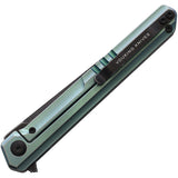 Stedemon TS06 Pocket Knife Framelock Green Titanium Folding D2 Blade TS06GRN