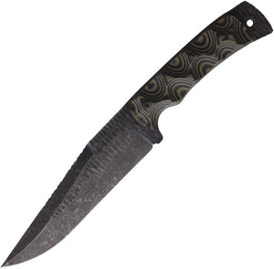 Stroup Knives Bravo 4 Limited Edition Black & Green G10 1095HC Fixed Blade Knife PB4