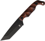 Stroup Knives Bravo 5 Rosewood 1095HC Tanto Fixed Blade Knife B5TWBLKCER