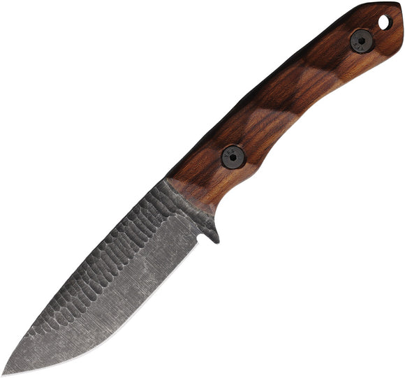 Stroup Knives GP2 Rosewood 1095HC Steel Drop Point Fixed Blade Knife GP2W