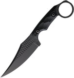 Stroup Knives HM01 Black G10 1095HC Fixed Blade Knife w/ Sheath HM01BBLKCER