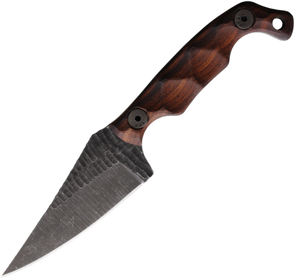 Stroup Knives Mini Mod 1 Rosewood 1095HC Drop Point Fixed Blade Knife MINI1W
