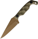 Stroup Knives Mini OD Green G10 Dark Earth 1095HC Fixed Blade Knife w/ Sheath MINIODGFDECE
