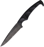 Stroup Knives MK 2 Black G10 1095HC Fixed Blade Knife w/ Belt Sheath PMK2