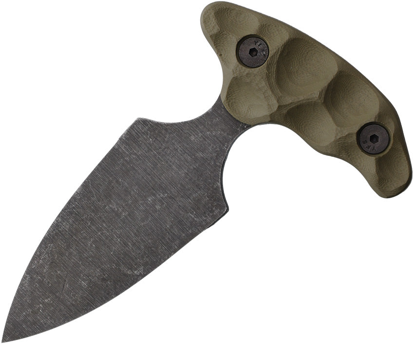 Stroup Knives Stabber Push Dagger ODG Green G10 Folding 1095HC Pocket ...