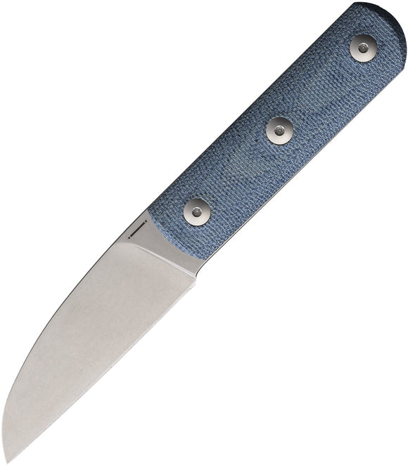 Straight Line EDC Ally Denim Micarta Bohler M390 Fixed Blade Knife w/ Sheath 8ALDC