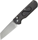 Straight Line EDC Rox Button Lock Brown Burlap Micarta Folding M390 Pocket Knife 8RXBB