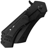S-TEC Framelock Cleaver Black Stainless Folding Pocket Knife 004BKL