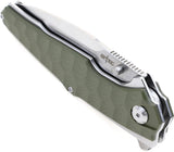 S-TEC Linerlock OD Green Folding 8Cr14MoV Stainless Pocket Knife T026
