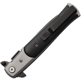 S-TEC Stiletto Style Linerlock Black Folding Stainless Pocket Knife 271077