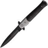 S-TEC Stiletto Style Linerlock Black Folding Stainless Pocket Knife 271077