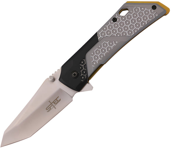 S-TEC Linerlock A/O Black & Gold Folding Stainless Pocket Knife 271280BK