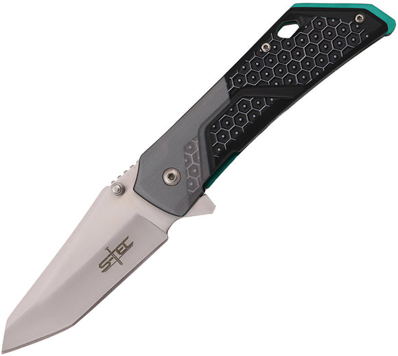 S-TEC Linerlock A/O Black & Gray Folding Stainless Pocket Knife 271280