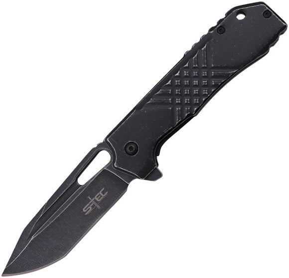 S-TEC Linerlock A/O Black Aluminum Folding Stainless Pocket Knife 271284BK