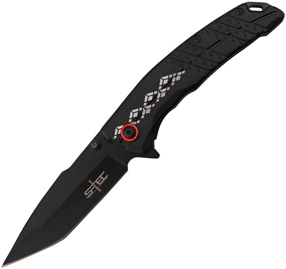 S-TEC Linerlock A/O Black & Red Folding Stainless Pocket Knife 271286BK