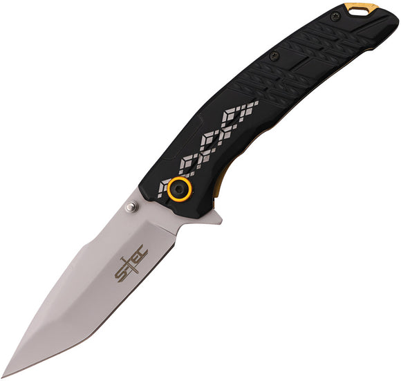 S-TEC Linerlock A/O Black & Gold Folding Stainless Pocket Knife 271286