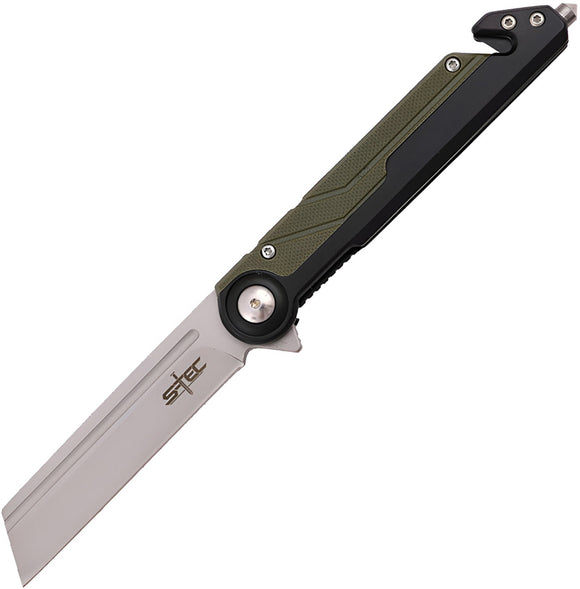 S-TEC Framelock A/O Green Folding Stainless Steel Pocket Knife 271288GN