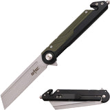 S-TEC Framelock A/O Green Folding Stainless Steel Pocket Knife 271288GN