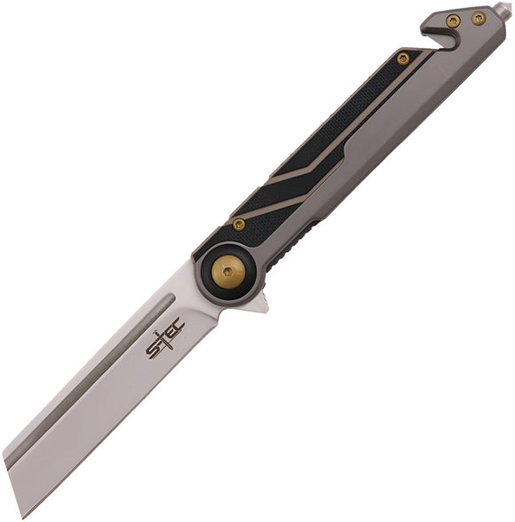 S-TEC Framelock A/O Gray Folding Stainless Steel Pocket Knife 271288SL
