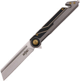 S-TEC Framelock A/O Gray Folding Stainless Steel Pocket Knife 271288SL