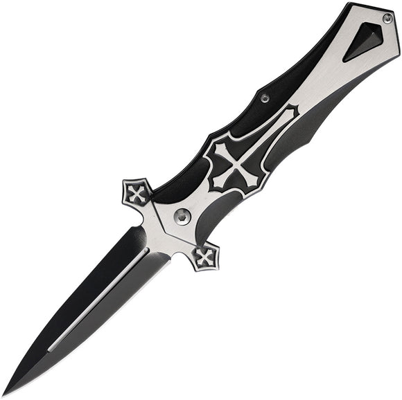 S-TEC Knives Cross Linerlock Black Folding 5