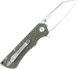 S-TEC Proelia Linerlock Green Folding 7Cr17MoV Steel Pocket Knife T301GN