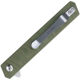 S-TEC Proelia Linerlock OD Green G10 Folding 7Cr17MoV Pocket Knife T302GN