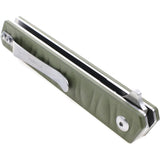 S-TEC Proelia Linerlock OD Green G10 Folding 7Cr17MoV Pocket Knife T302GN