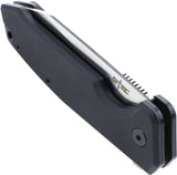S-TEC Linerlock Black G10 Folding 8Cr14MoV Stainless Pocket Knife TS025BK