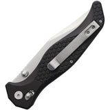 S-TEC Axis Lock Black Folding Clip Point Stainless Pocket Knife S112BK