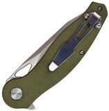 S-TEC Linerlock Green G10 Folding 14C28N Stainless Steel Pocket Knife S502GN