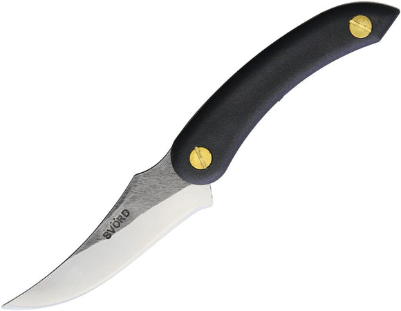Svord AM Kiwi Black Polypropylene 15N20 Steel Fixed Blade Knife AMKIB