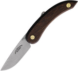 Svord Peasant Brown Wood Folding Damascus Steel Pocket Knife PKDAMAX