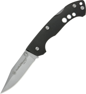 Smith & Wesson 24-7 Lockback Black Aluminum Folding Pocket Knife 109